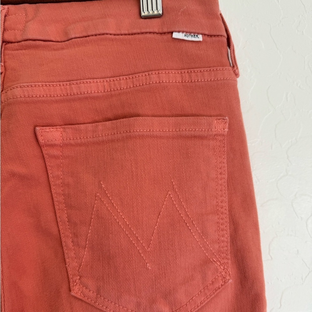 MOTHER The Looker Crop Skinny Play Date Mango Size 26 - Picture 6 of 8
